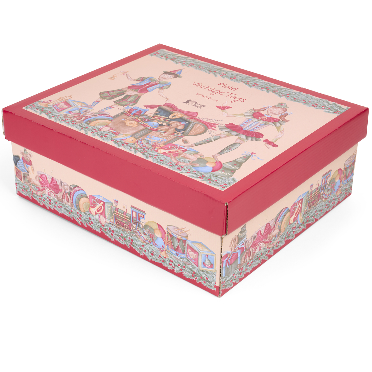 Plaid con giftbox vintage toys 130x160cm - Nuvole di stoffa