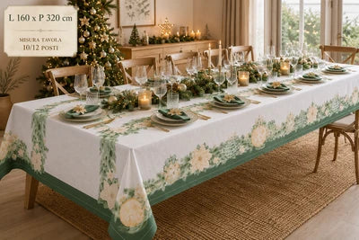 Tovaglia in cotone silent gold 160x320 cm - Nuvole di stoffa