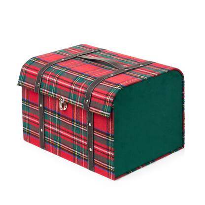 Set 2 baule tartan lati in velluto 34.5/38.5 cm - Nuvole di stoffa