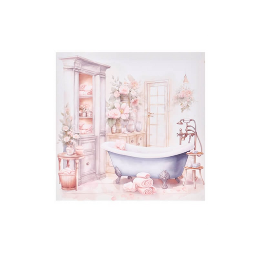 Assortimento di quadro in tela bagno 30x30x2.5 - Nuvole di stoffa