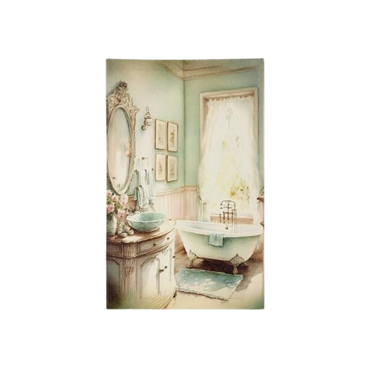 Assortimento di quadro in tela bagno 22x35x2.5 - Nuvole di stoffa