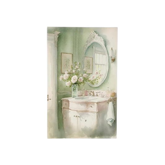 Assortimento di quadro in tela bagno 22x35x2.5 - Nuvole di stoffa