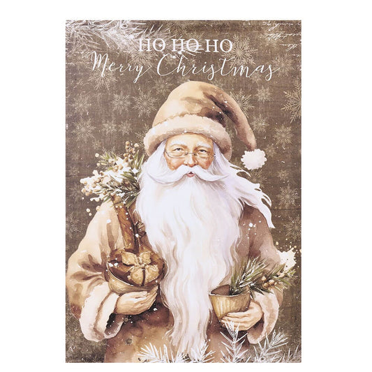 Quadro in tela Babbo Natale 35.5x51x2.5 - Nuvole di stoffa