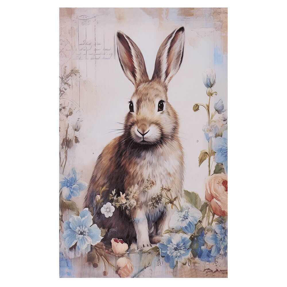 Quadro in tela conigli 22X35X2.5 - Nuvole di stoffa
