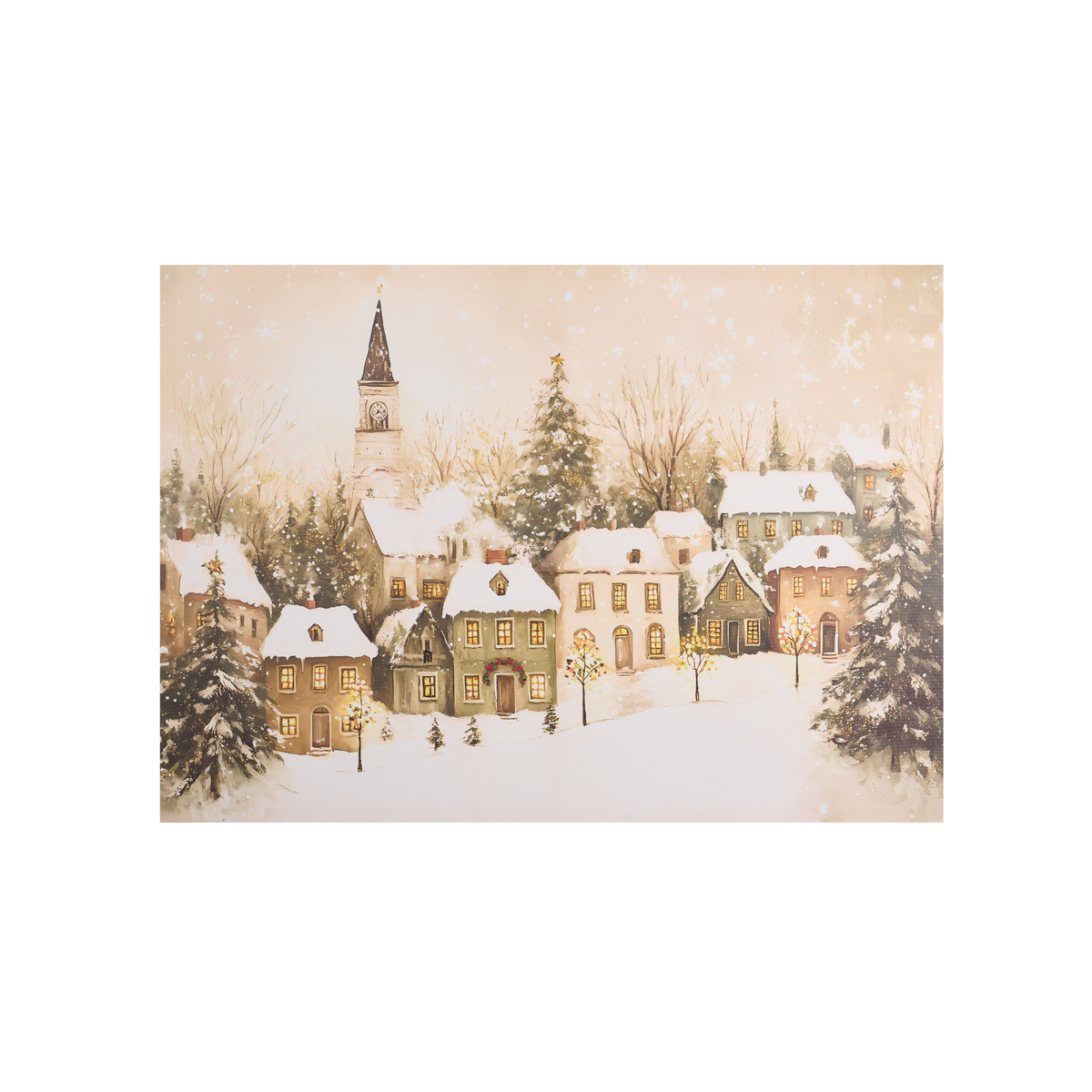 Quadro canvas citta' innevata 70x50 cm - Nuvole di stoffa