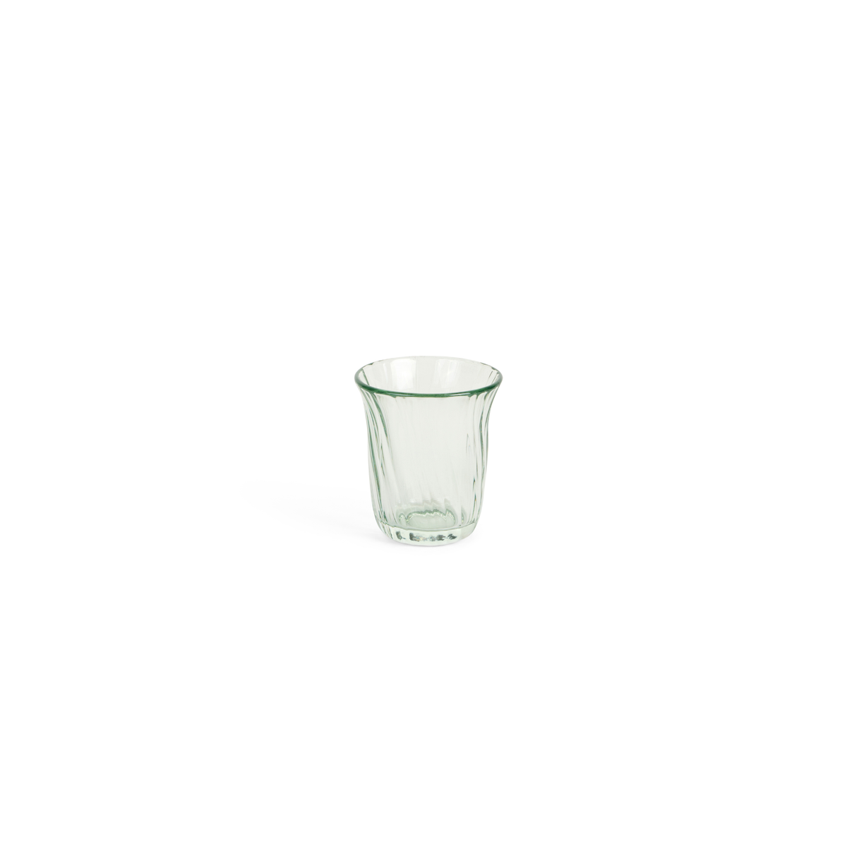 Bicchiere vetro verde d.8.8x9.8 cm - Nuvole di stoffa