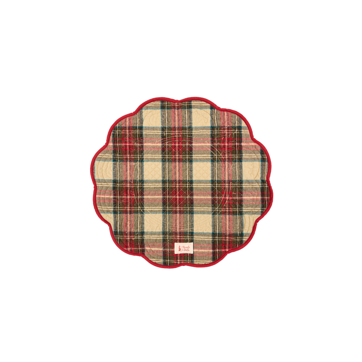 Tovaglia Americana tonda quilt tartan 40x40 - Nuvole di stoffa