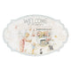 Targa in metallo sagomato "Welcome to my garden" 42x26.5 - Nuvole di stoffa