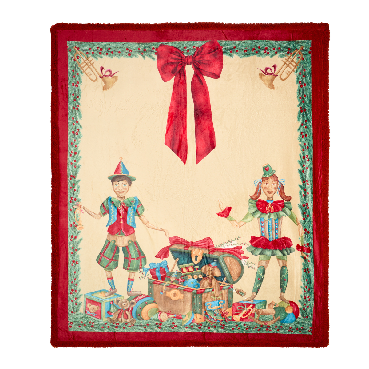 Plaid con giftbox vintage toys 130x160cm - Nuvole di stoffa