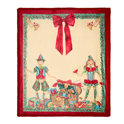 Plaid con giftbox vintage toys 130x160cm - Nuvole di stoffa
