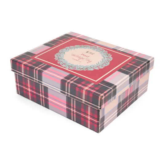 Plaid con giftbox tartan 130x160cm - Nuvole di stoffa