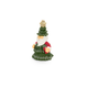 Candela babbo natale con corpo pino h 15 cm - Nuvole di stoffa
