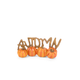Zucche in resina con scritta autumn 20x6x9.5 cm - Nuvole di stoffa