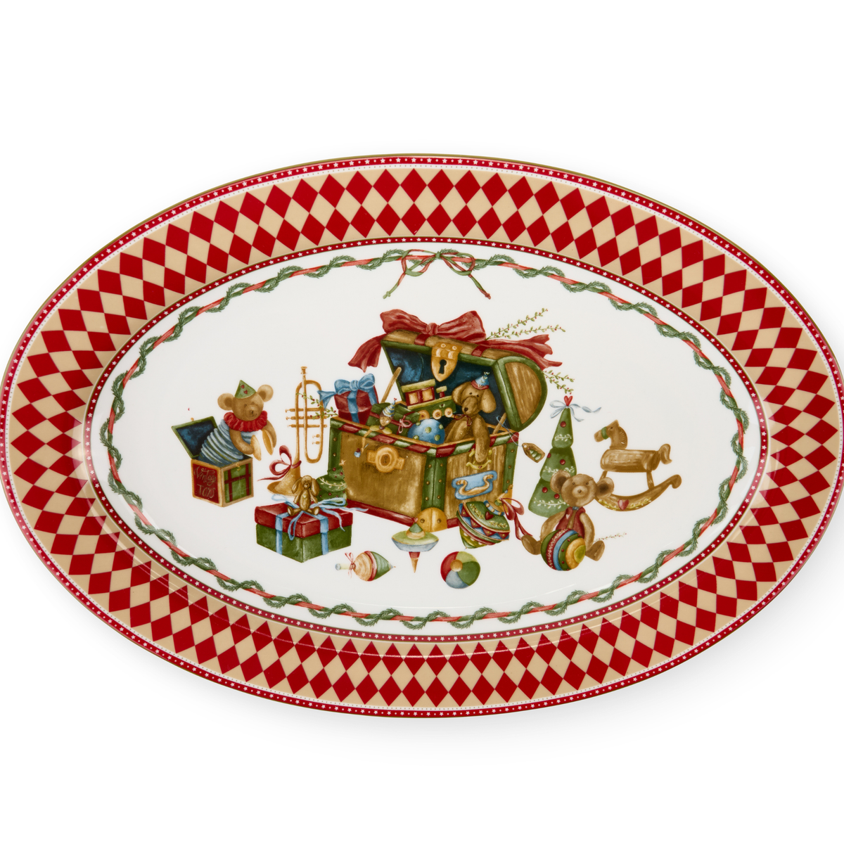 Piatto portata vintage toys 35x23.5 cm - Nuvole di stoffa