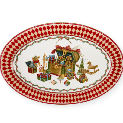 Piatto portata vintage toys 35x23.5 cm - Nuvole di stoffa