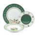 Set 18 piatti in ceramica con scatola silent gold d.26.5/19/21.5 cm - Nuvole di stoffa