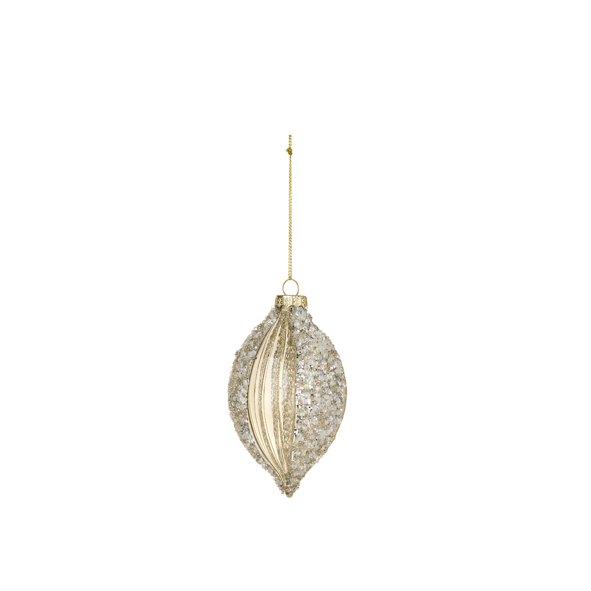 Pallina vetro a goccia con scatola 6x11.5 cm - Nuvole di stoffa