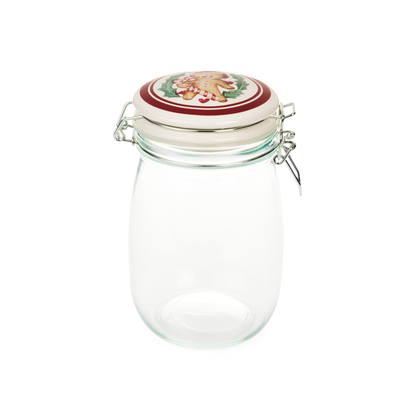 Barattolo vetro borosilicato delicious xmas con scatola 1000ml - Nuvole di stoffa